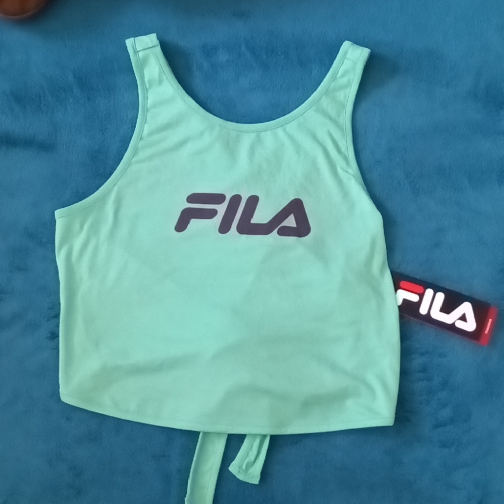Cross back sleeveless Fila tank top